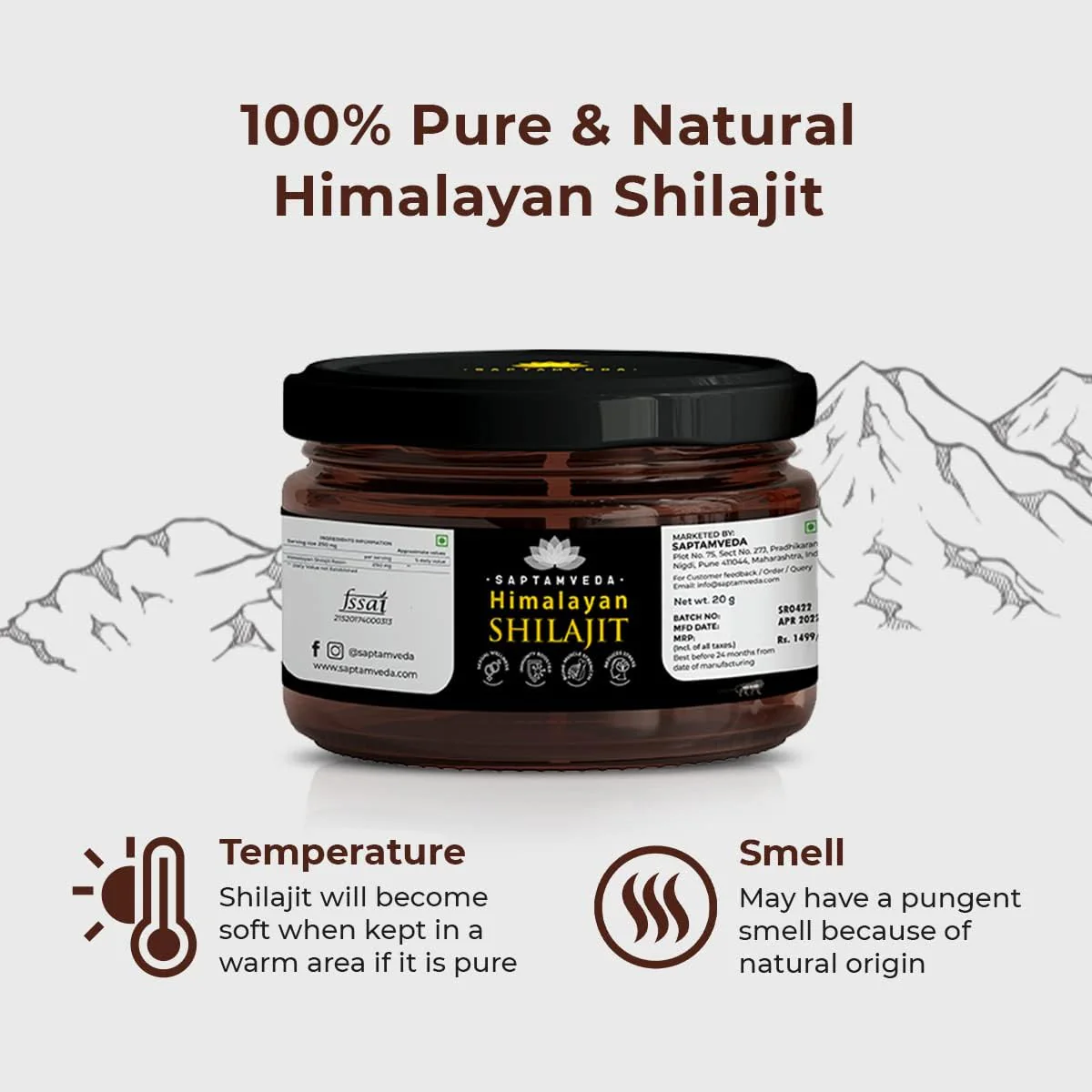 Himalayan Shilajit Resin - Natural Energy & Strength Booster, 20g - Image 3