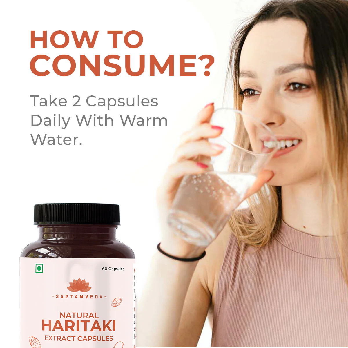 Natural Haritaki Capsules - Digestive Health & Detox Support, 500mg, 60 Capsules - Image 6