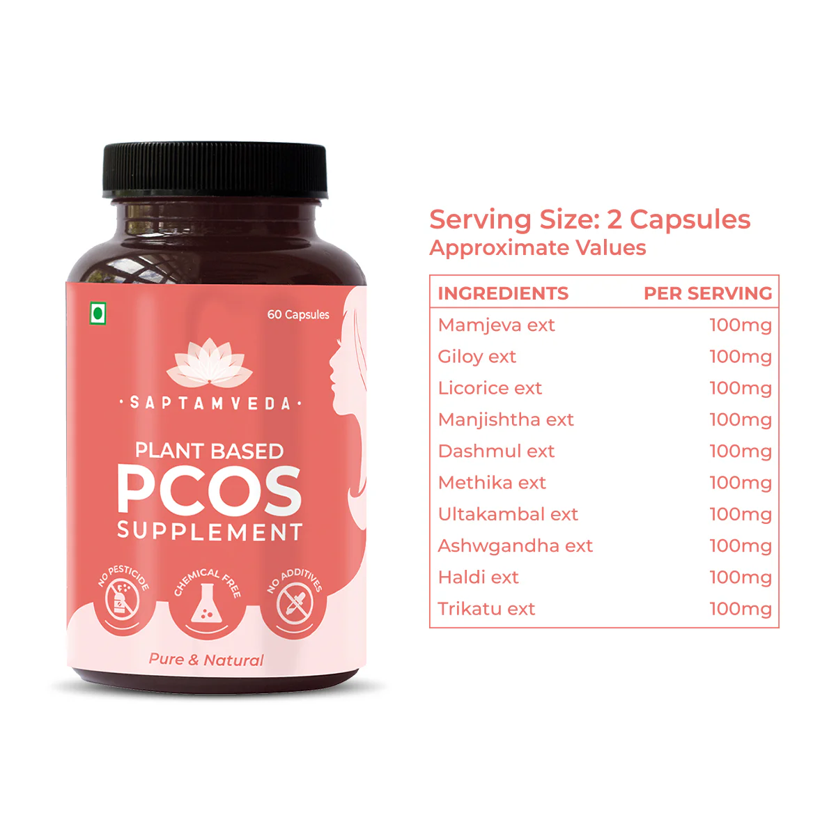 Natural PCOS Supplement - Mamjeva, Licorice & Methika for Hormonal Balance & Women's Health - Image 3