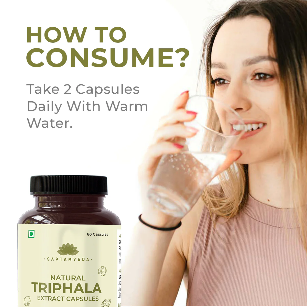 Natural Triphala Capsules - Amla, Bhibhitaki & Haritaki for Digestive Health & Immunity, 60 Capsules - Image 5