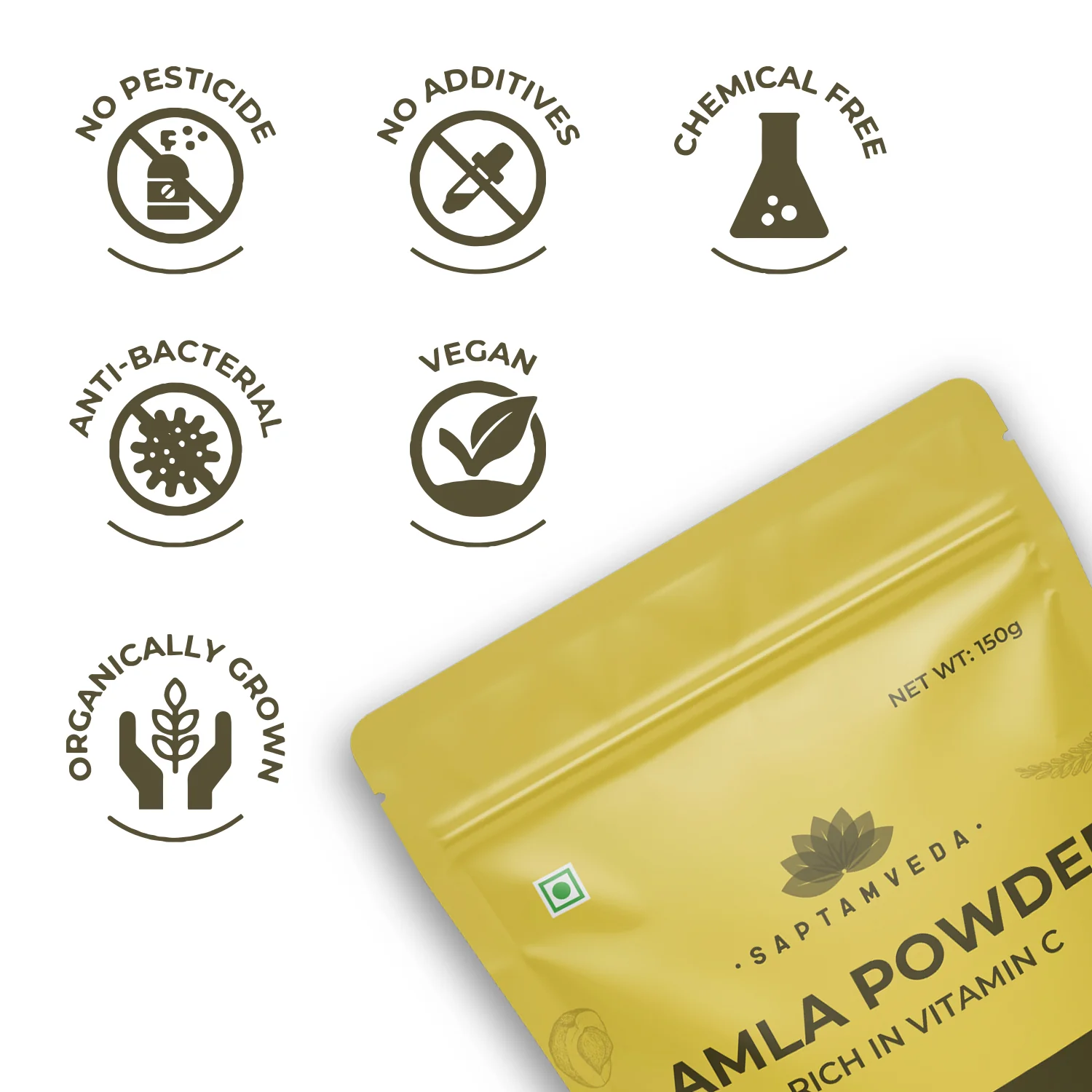 Saptamveda Organic Amla Powder - Vitamin C Superfood for Immunity & Skin Health, 300g - Image 3