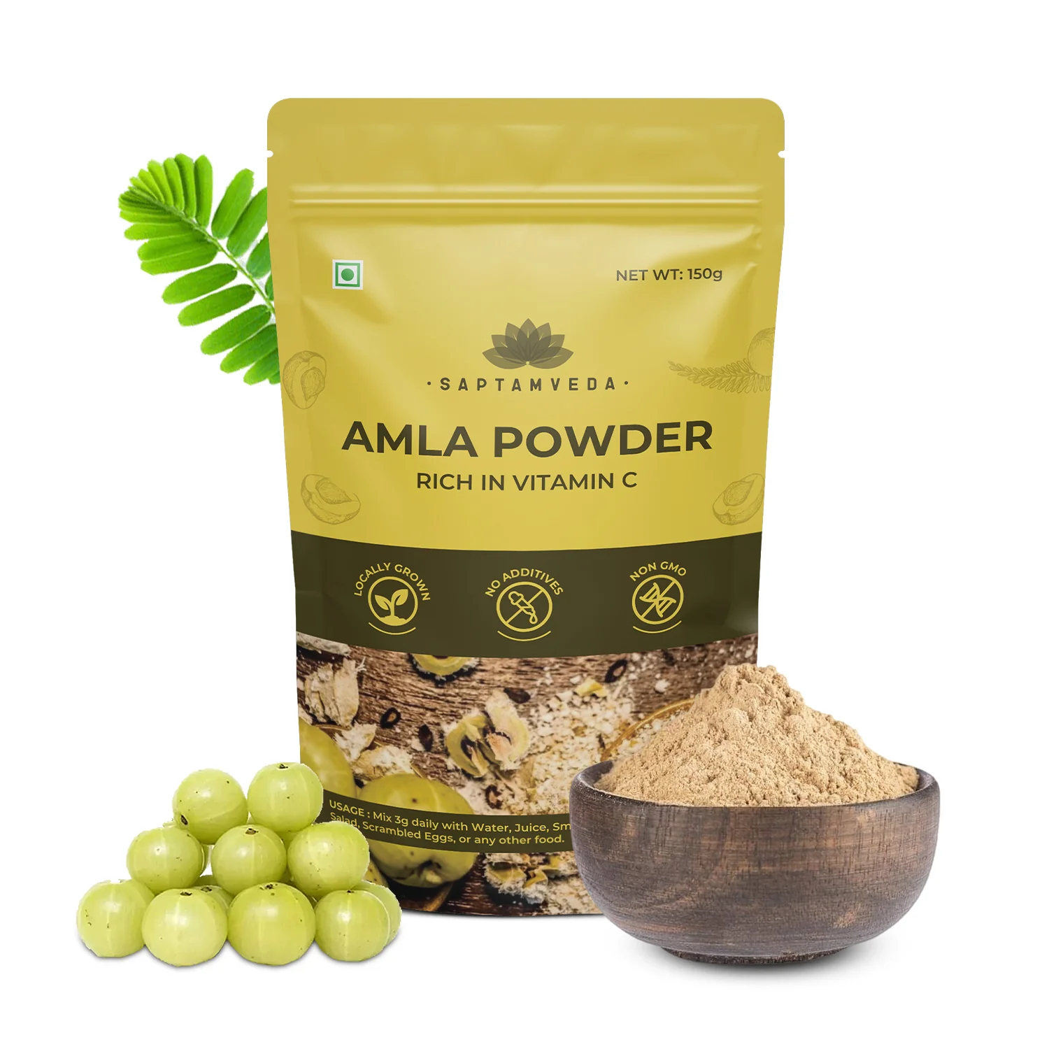 Saptamveda Organic Amla Powder - Vitamin C Superfood for Immunity & Skin Health, 300g - Image 5