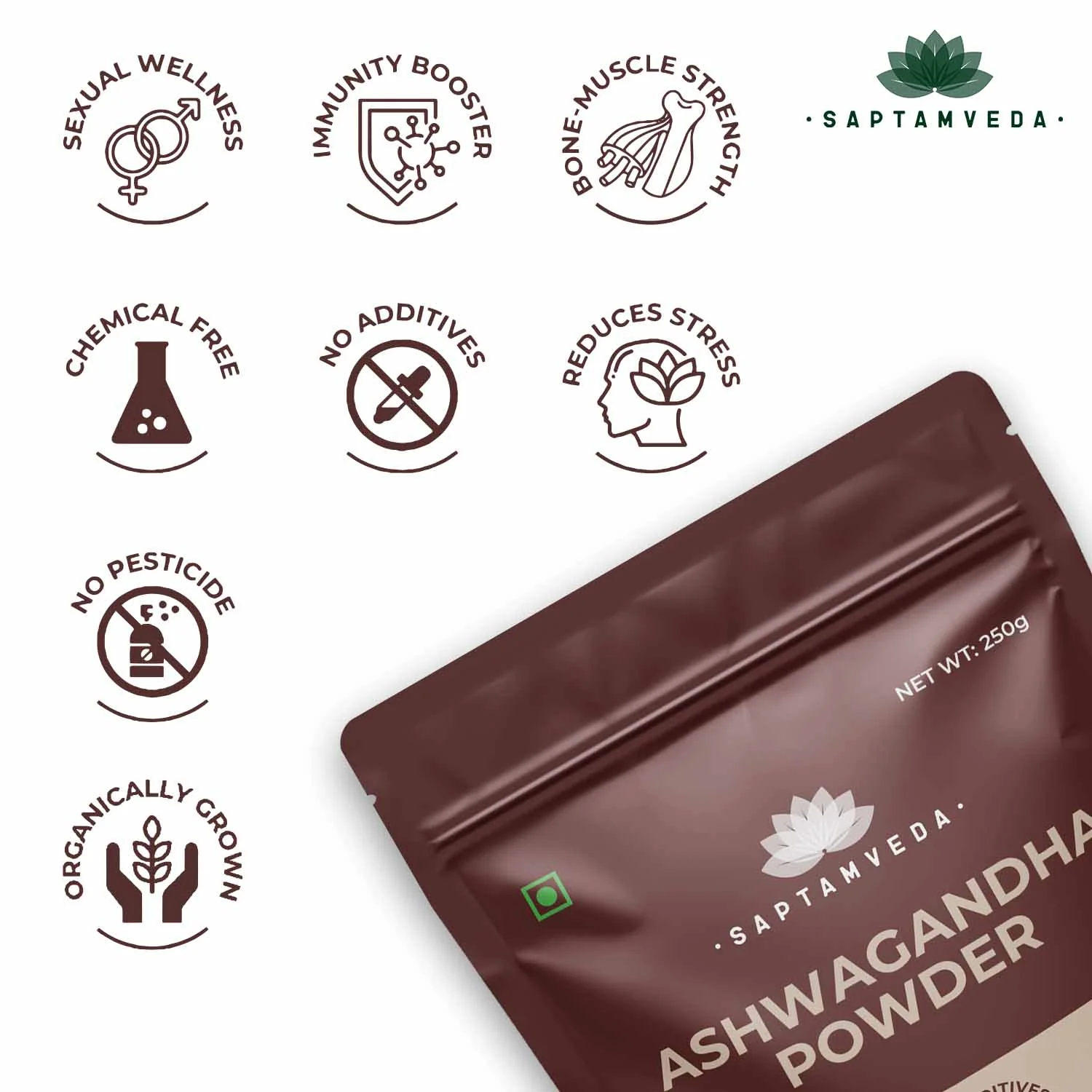 Organic Ashwagandha Powder - Natural Stress Relief & Vitality Boost, 250g (2 Pack) - Image 3