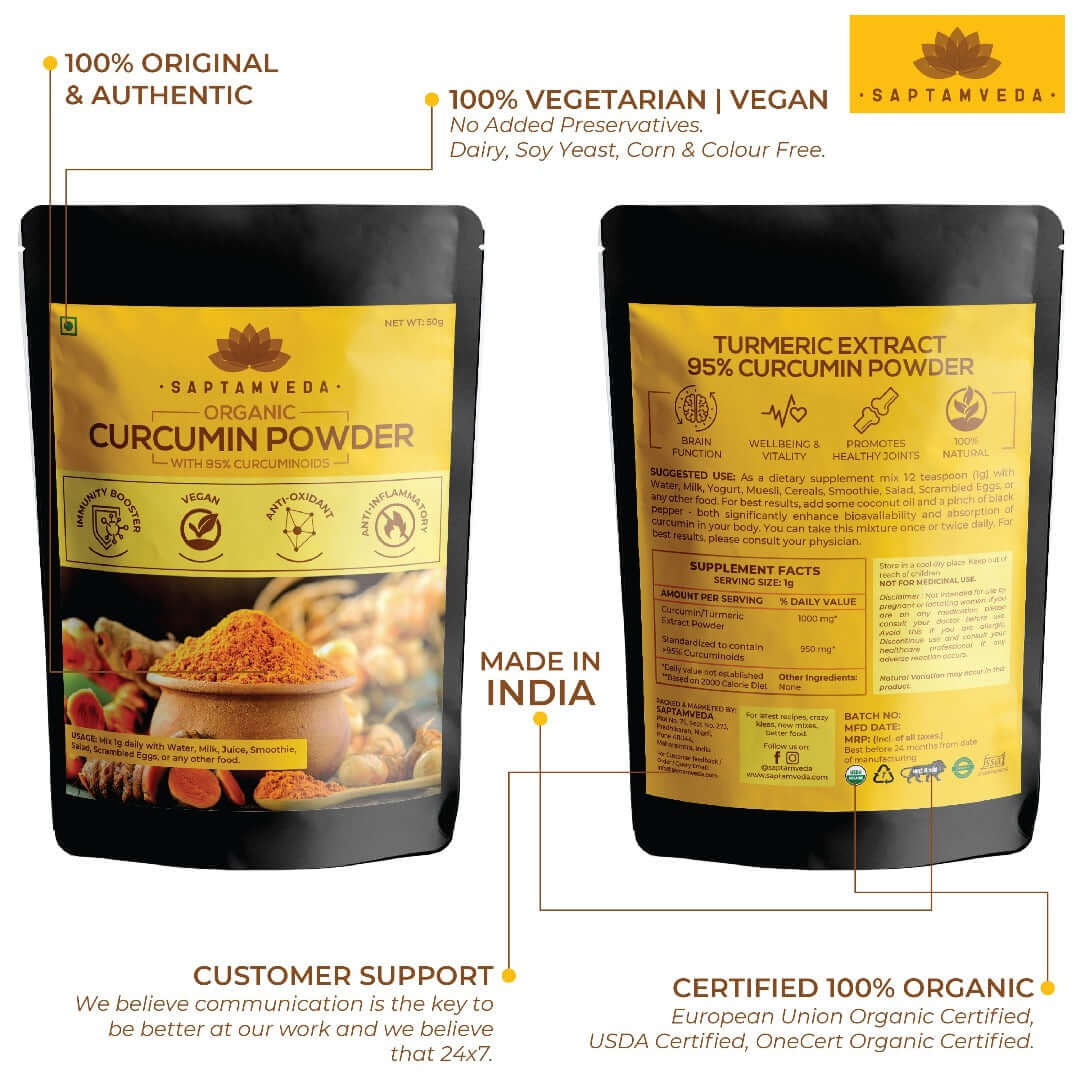 Premium Curcumin Powder - 95% Curcuminoids for Inflammation & Joint Health, 50g - Image 7