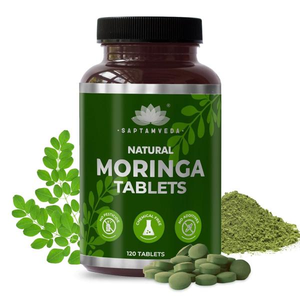 Saptamveda Organic Moringa Tablets - Protein-Rich Organic Superfood for Energy, Immunity & Weight Support - Image 3