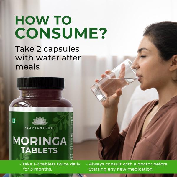 Saptamveda Organic Moringa Tablets - Protein-Rich Organic Superfood for Energy, Immunity & Weight Support - Image 8