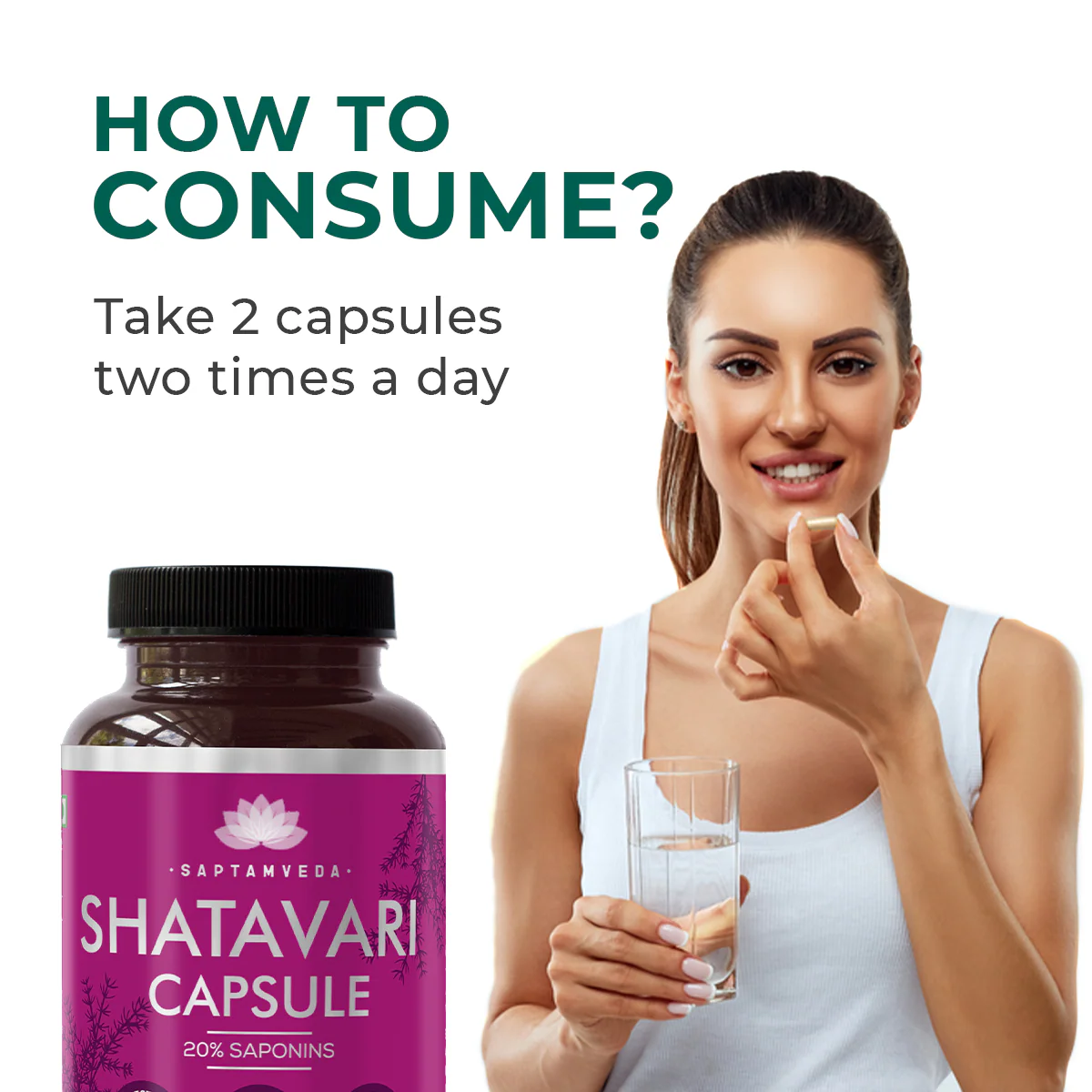 Natural Shatavari Capsules - Hormonal Balance & Women's Health, 60 Capsules - Image 4
