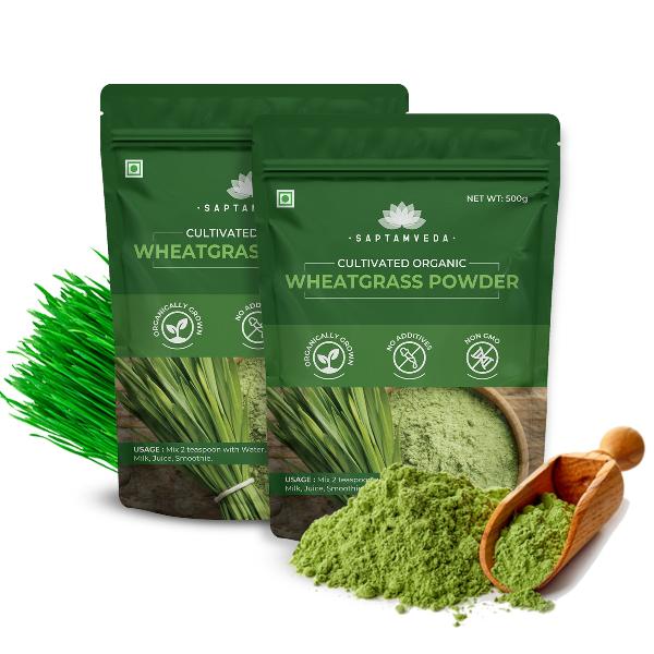 Saptamveda Wheatgrass Juice Powder - Detox & Immunity Boost - Image 11