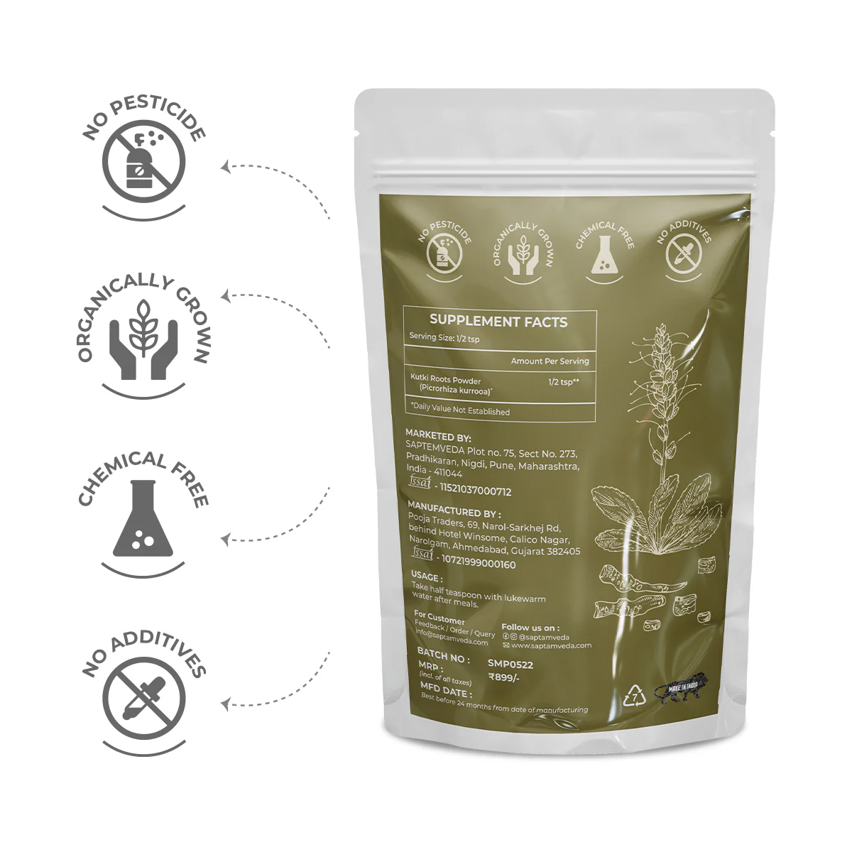 Premium Kutki Powder - Organic Liver Detox & Health Support, 150g - Image 3