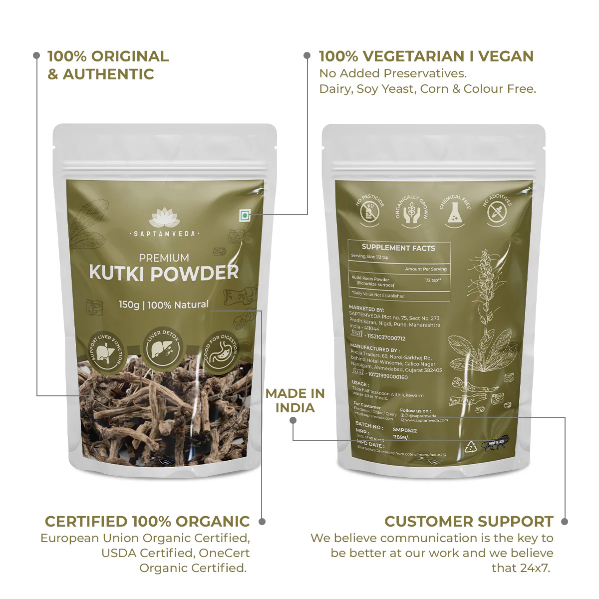 Premium Kutki Powder - Organic Liver Detox & Health Support, 150g - Image 6