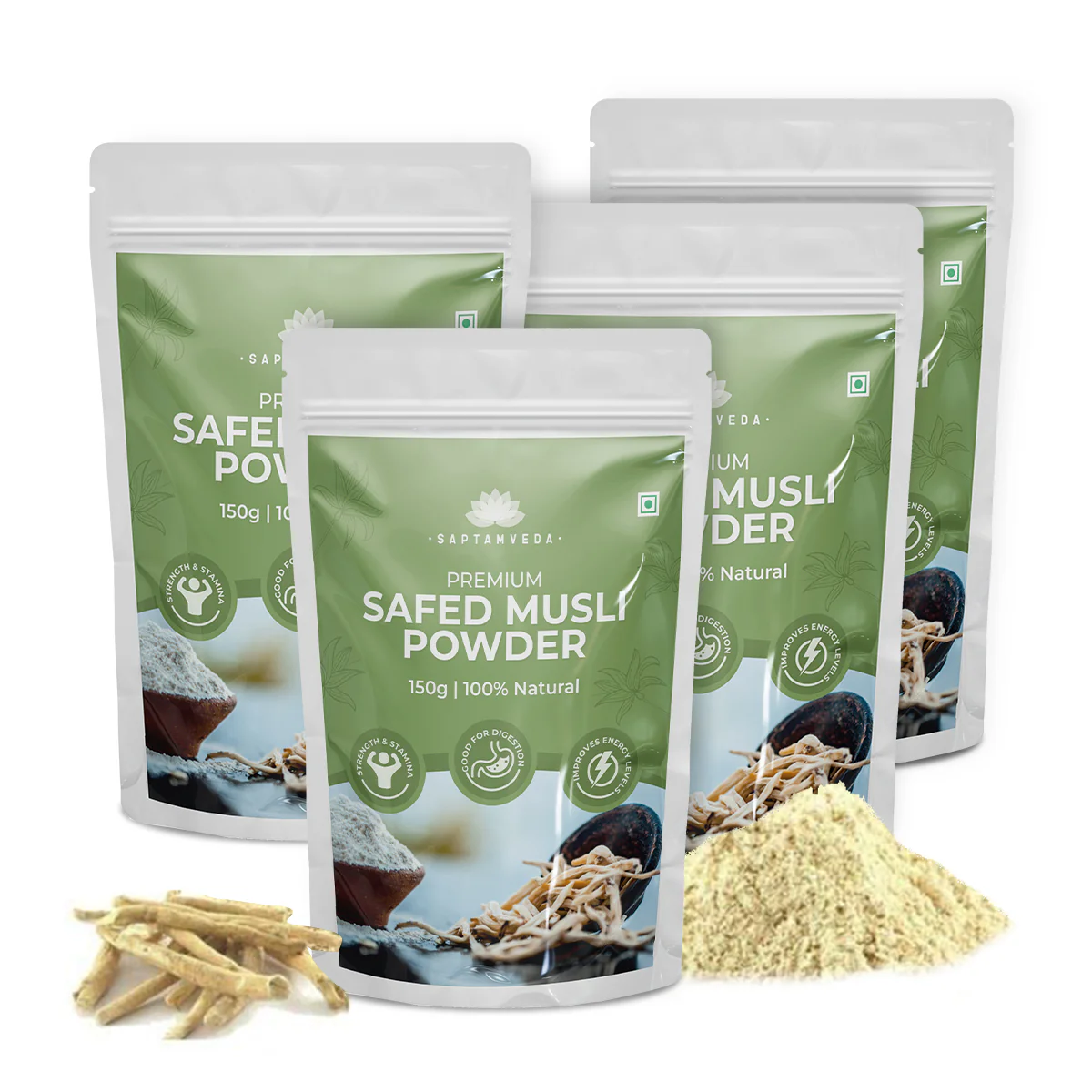 Premium Safed Musli Powder - Natural Energy & Vitality Booster, 150g - Image 8