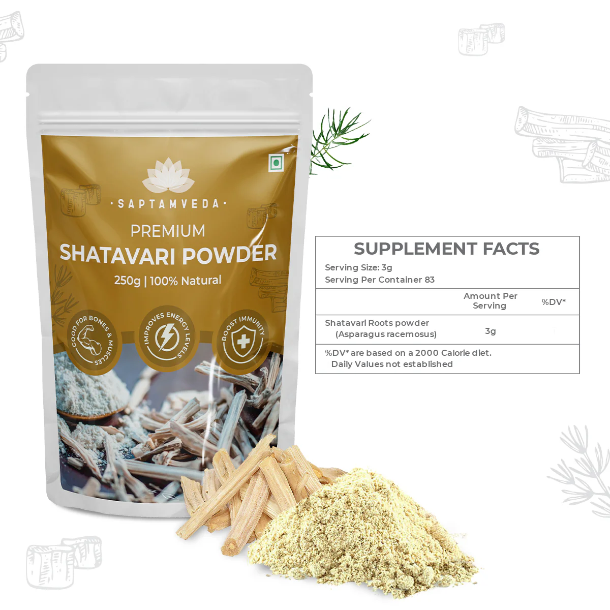 Best Shatavari Powder - Organic Herb for Women's Health & Hormonal Balance, 250g - Image 4