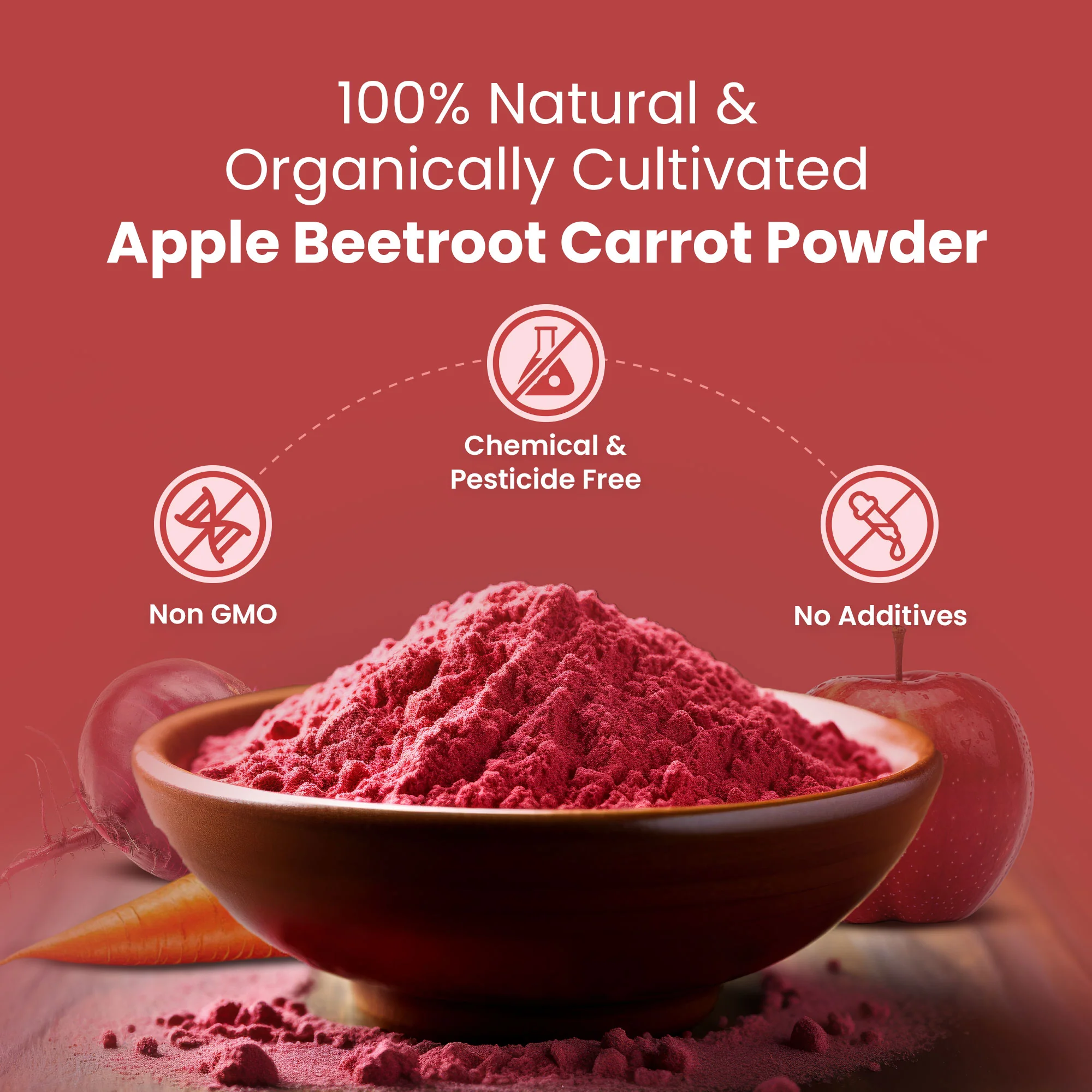 Saptamveda ABC Powder – Apple, Beetroot & Carrot Superfood Powder for Immunity, Skin & Digestion 200gm (Pouch) - Image 5