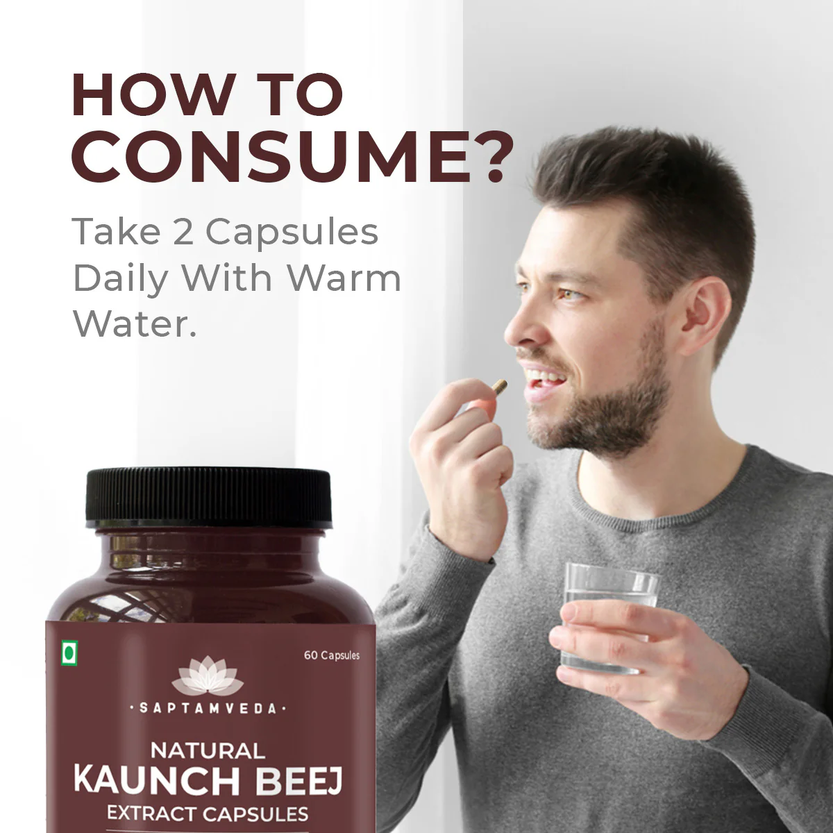 Natural Kaunch Beej Extract Capsules - Strength & Vitality Support, 60 Capsules - Image 4