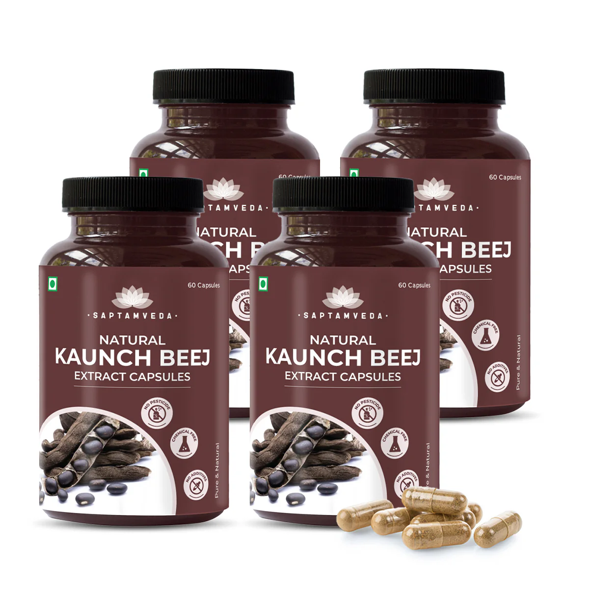 Natural Kaunch Beej Extract Capsules - Strength & Vitality Support, 60 Capsules - Image 6
