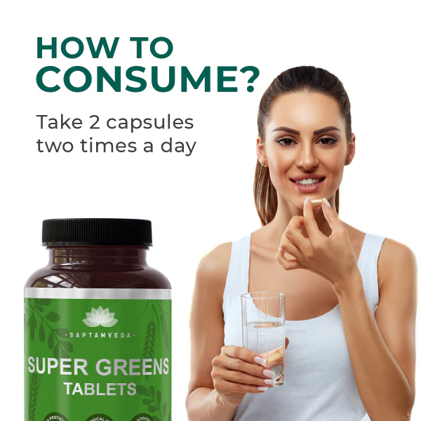 Organic Supergreens Tablets - Spirulina, Moringa, Wheatgrass & Barleygrass, 120 Tablets - Image 4