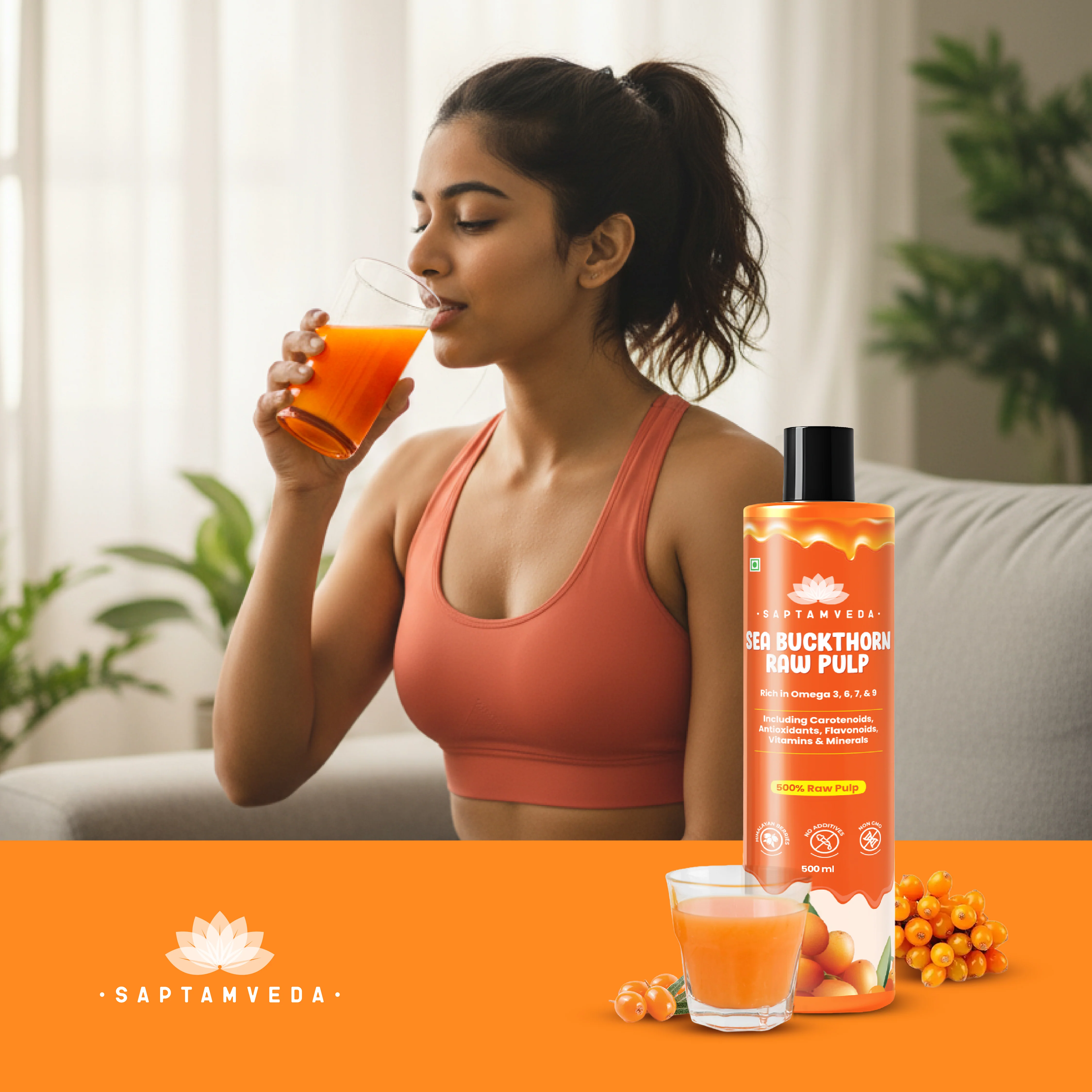 Saptamveda Sea Buckthorn Pulp | Himalayan Superfruit for Skin, Immunity & Energy - Image 4